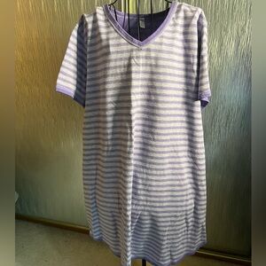 Women’s Sonoma Purple Striped V-Neck Sleep Shirt